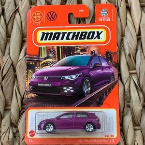 Matchbox 2021 Volkswagen Golf GTE VW Car MBX New 2024 MB25 25/100 Purple
